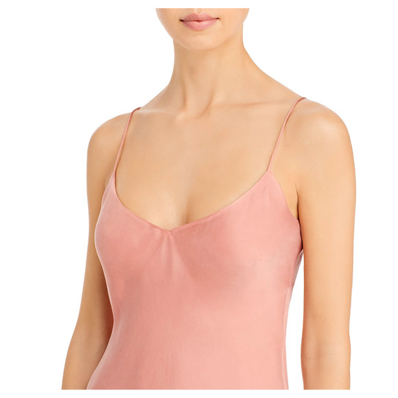 NEW! Anine Bing XS Silky Bay Slip Dress Midi Sexy 90's Style Rose Pink VNeck 0 2 - Picture 7 of 16